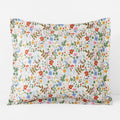Strawberry Fields Classic Cool Cotton Percale Sham - White Multi, Euro