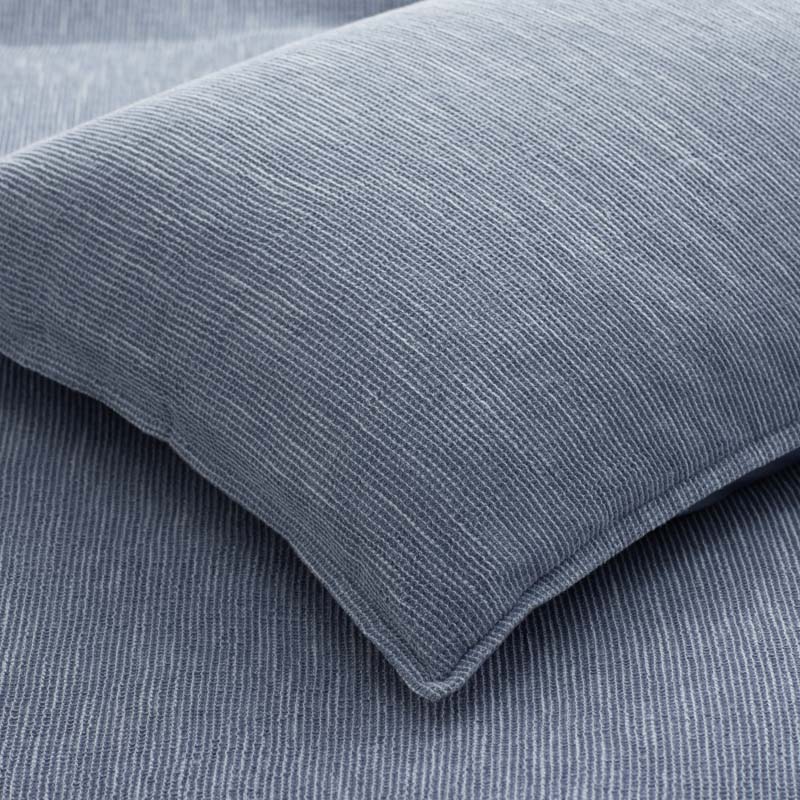 Mini Waffle Sham - Denim Blue, Euro