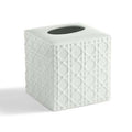 Porcelain Lattice Tissue Box - White