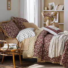 Suhana Reversible Ruffle Quilted Sham - Brick, Standard