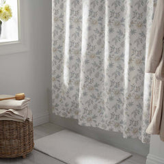 Whispering Garden Premium Smooth Wrinkle-Free Sateen Shower Curtain - Gray Multi