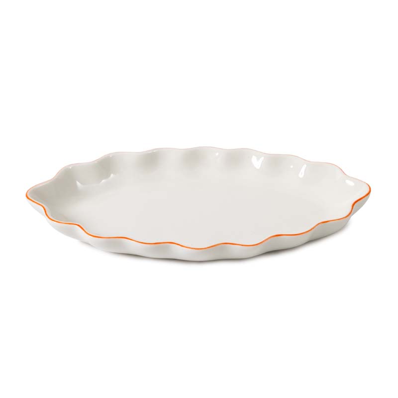 Scallop Vanity Tray - Cream and Amber
