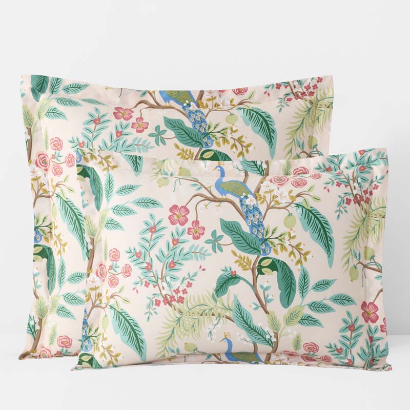 Peacock Classic Smooth Sateen Sham - Blush, Euro