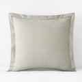 Classic Stripes and Plaids Cool Yarn-Dyed Cotton Percale Sham - Mini Check Green, Euro