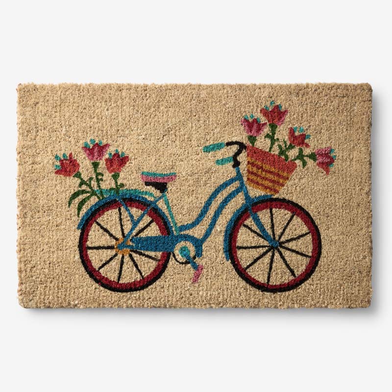 Summer Novelty Coir Doormat - Bicycle, 18 in. x 30 in.