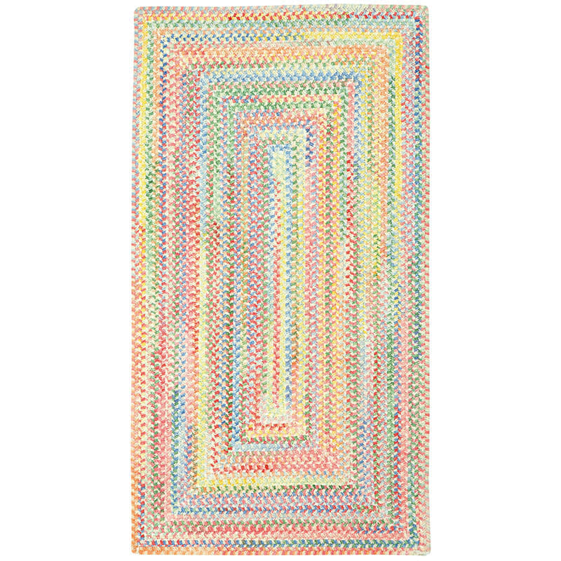 Garden Stripe Reversible Braided Cotton Rug - Multi, 5' x 8'