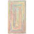 Garden Stripe Reversible Braided Cotton Rug - Multi, 2' x 3'