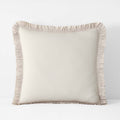 Solid Ruffle Garment Washed Cotton Percale Sham - Buff, Euro