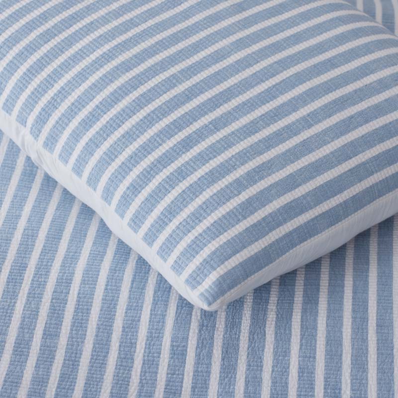 Yarn-Dyed Bengal Stripe Quilt - Blue, Full/Queen