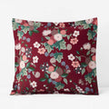 Dahlia Classic Cool Cotton Percale Sham - Dark Red, Euro
