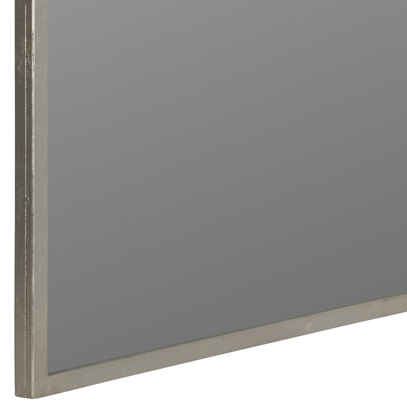Gilded Arched Frame Wall Mirror - Silver