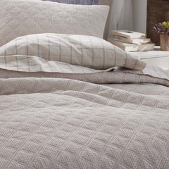 Waffle Quilted Sham - Buff, King