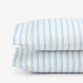 Blossoms and Stripes Classic Cool Cotton Percale Pillowcase Set - Squiggle Stripe, Standard