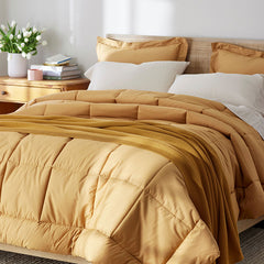Classic Cool Cotton Percale Comforter - Amber, Twin/Twin XL