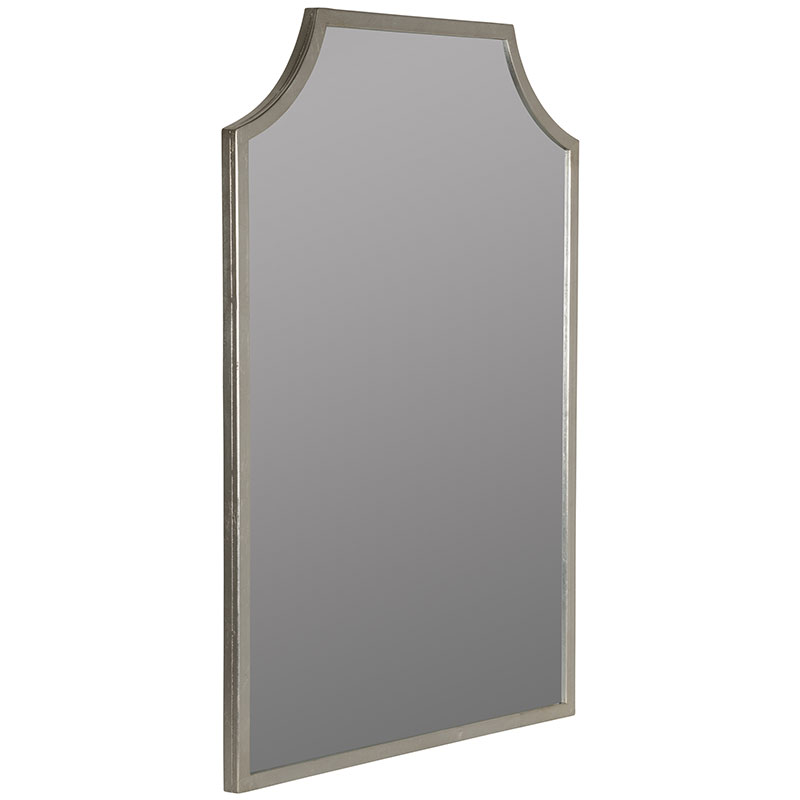Gilded Arched Frame Wall Mirror - Silver