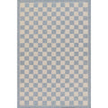 Checkered Outdoor Rug -  Blue, 4' x 6'