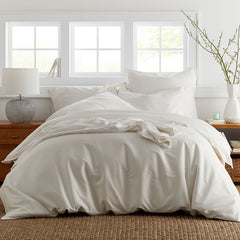 Classic Smooth Rayon Made From Bamboo Sateen Solid Bed Duvet Cover - Tarragon, Twin/Twin XL