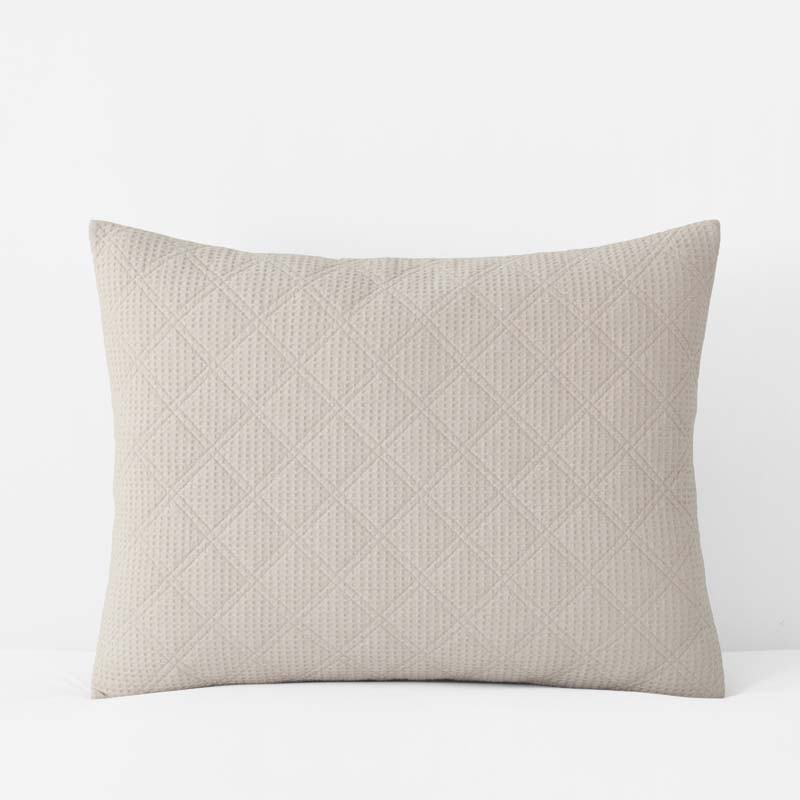 Waffle Quilted Sham - Buff, Standard