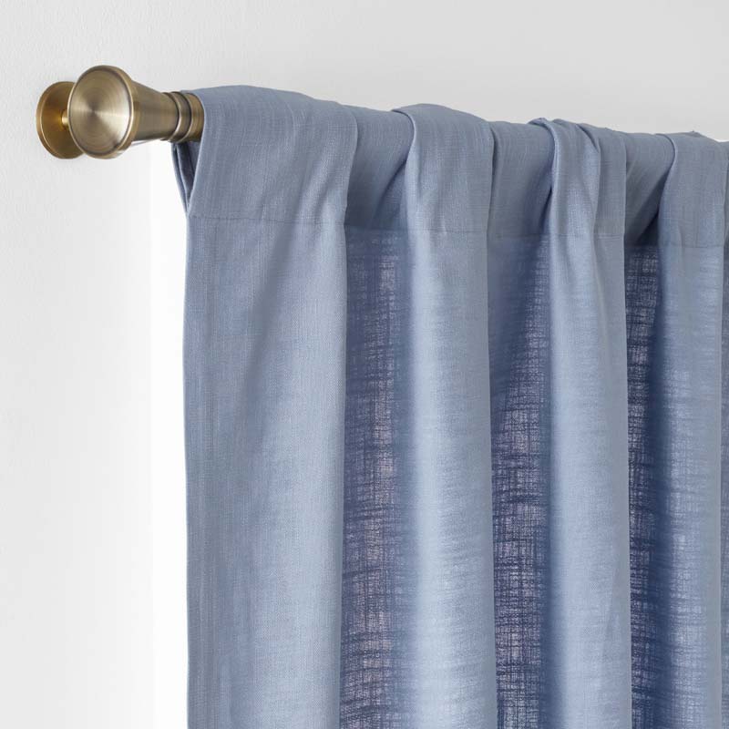 Texture Blackout Window Curtain - Dusty Blue, 63 in.