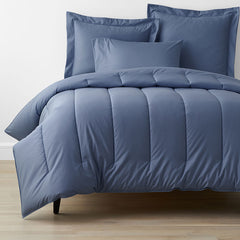 Classic Smooth Wrinkle-Free Sateen Comforter - Infinity Blue, Full/Queen