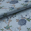 Traditional Bird Traditional Wallpaper - Blue, Swatch
