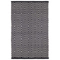 Diamond Handwoven Indoor/Outdoor Rug - Black, 2' x 3'