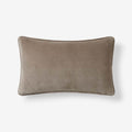 Velvet Decorative Lumbar Pillow Cover - Taupe, 12 in. x 21 in.