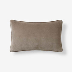 Velvet Decorative Lumbar Pillow Cover - Taupe, 12 in. x 21 in.