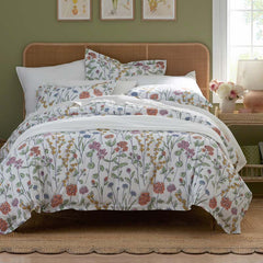 Garden Mirage Classic Cool Cotton Percale Comforter - White Multi, Twin/Twin XL