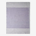 Chenille Border Stripe Handwoven Reversible Rug - Lilac, 5' x 7'