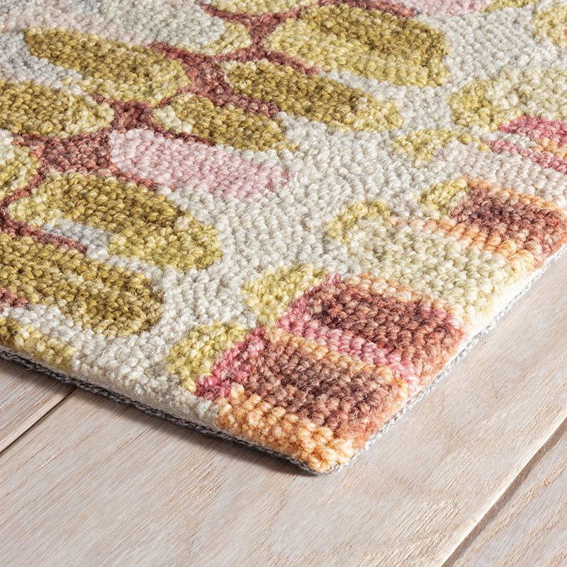 Paint Chip Hand Hooked Wool Rug - Pastel Pink, 6' x 9'