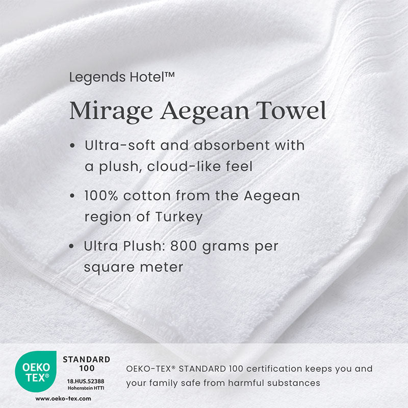 Mirage Aegean Cotton Bath Towel - White