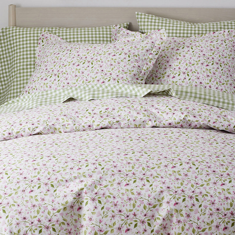 Gingham Classic Cool Organic Cotton Percale Pillowcase Set - Moss, Standard