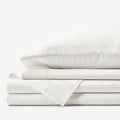Dobby Stripe Classic Smooth Wrinkle-Free Sateen Bed Sheet Set - Cream, Full