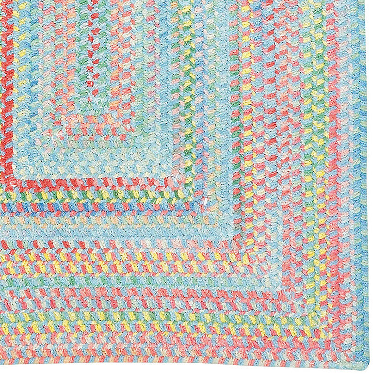 Garden Stripe Reversible Braided Cotton Rug - Blue, 8' x 10'
