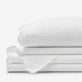 Embroidered Scallop Classic Smooth Sateen Solid Bed Sheet Set - Light Gray, Twin XL