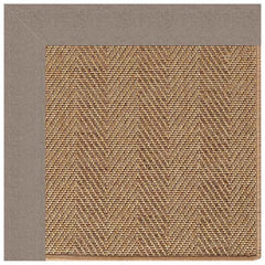 Sunbrella Herringbone Bordered Indoor/Outdoor Rug - Taupe, 3' x 5'
