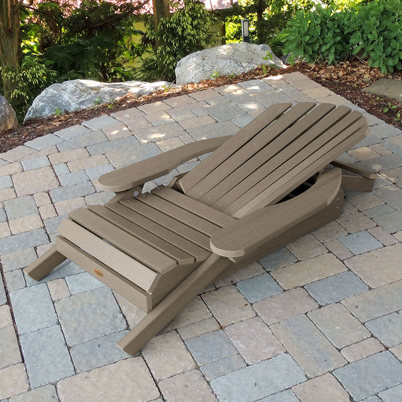 Folding and Reclining Adirondack Chair - Brown