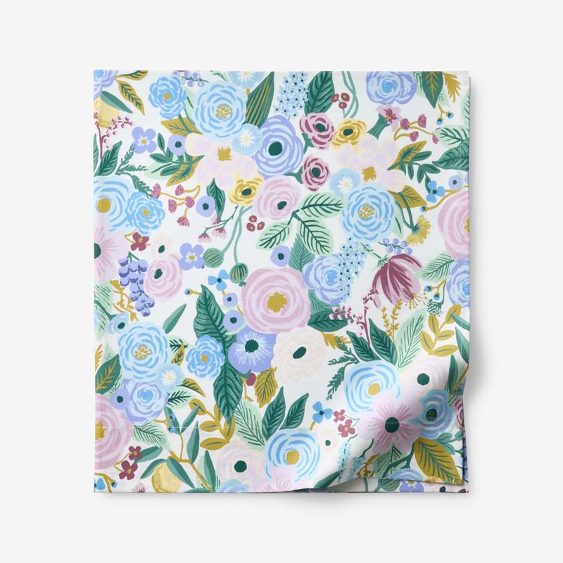 Garden Party Classic Cool Cotton Percale Flat Bed Sheet - Lilac, King/Cal. King
