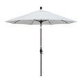 Round Outdoor Patio Umbrella, Fiberglass with Twist Tilt - Bronze Finish, Natural, 9'