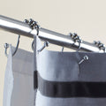 Double Roller Metal Shower Curtain Hooks - Chrome