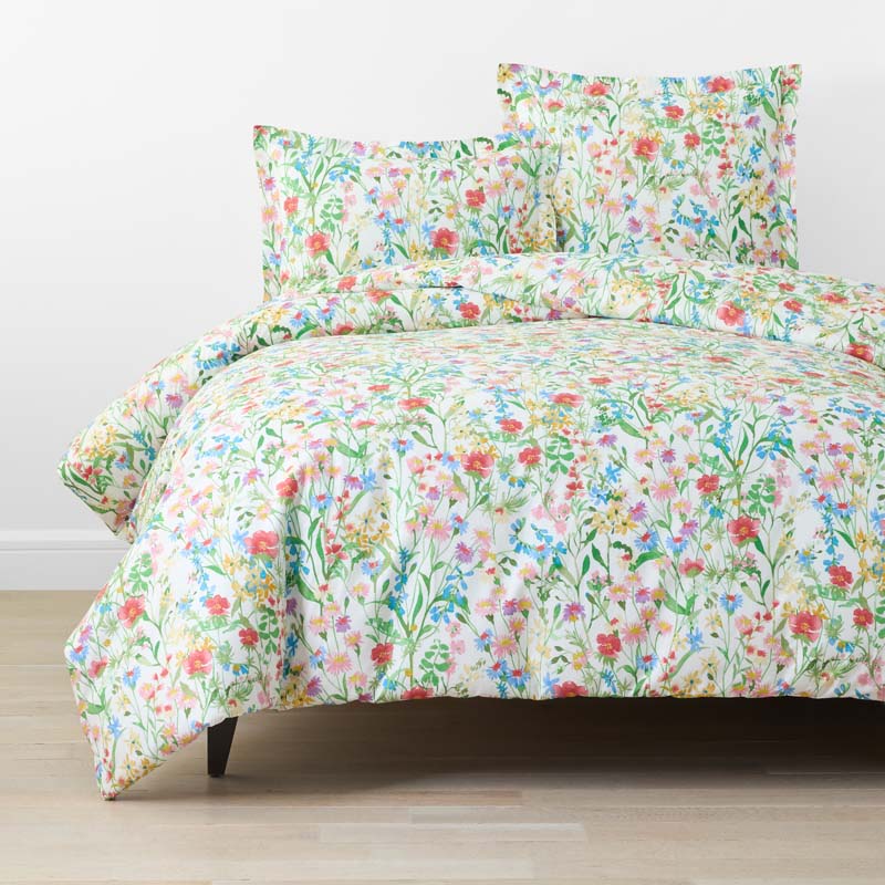 Garden Symphony Classic Cool Cotton Percale Duvet Cover - Multi, Twin/Twin XL