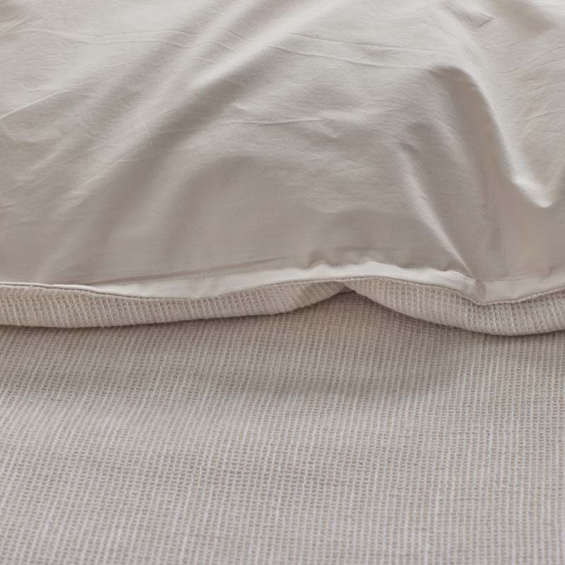 Mini Waffle Duvet Cover - Buff, King/Cal. King