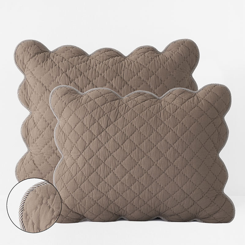 Scallop Quilted Sham - Pinecone, King