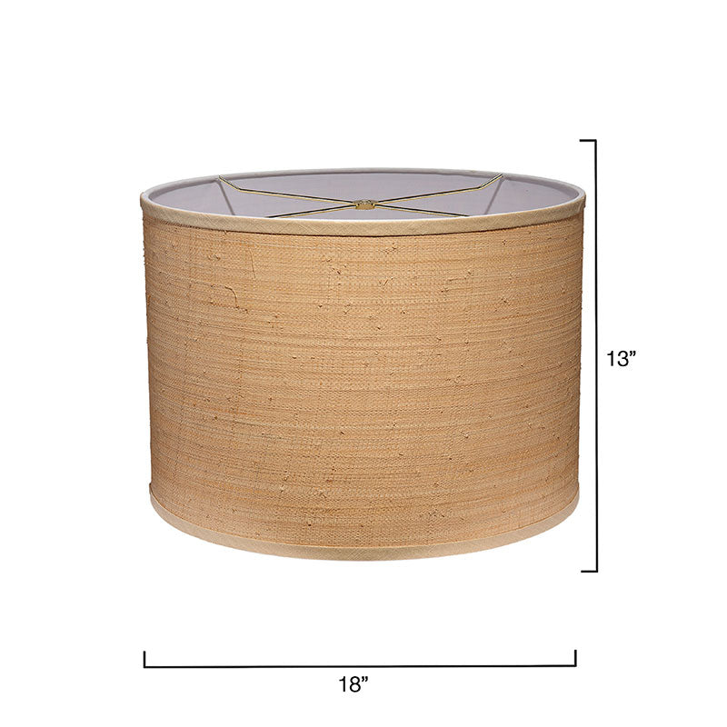 Natural Raffia Lamp Shade - Natural, Large