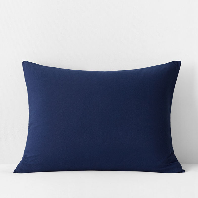 T-Shirt Soft Jersey Knit Sham - Navy, King