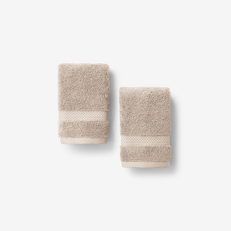 Sterling Supima® Cotton Washcloths, Set of 2 - Latte