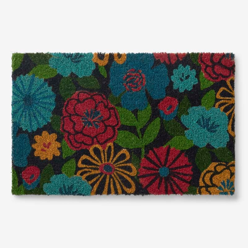 Summer Novelty Coir Doormat - Flower Garden, 24 in. x 36 in.