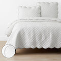 Scallop Quilt - White, Twin/Twin XL