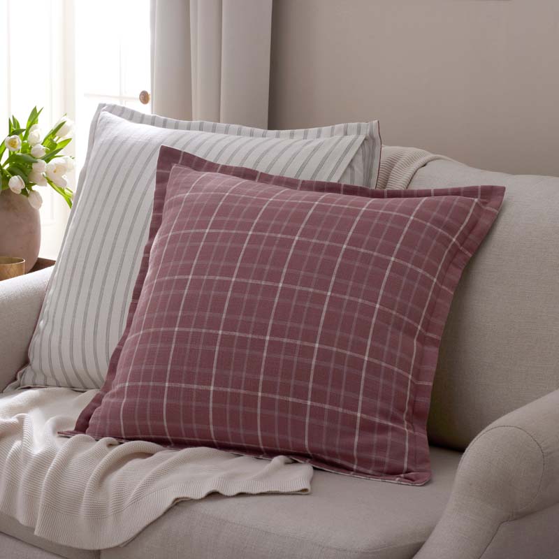 Yarn-Dyed Plaid Reversible Sham - Brick, Euro